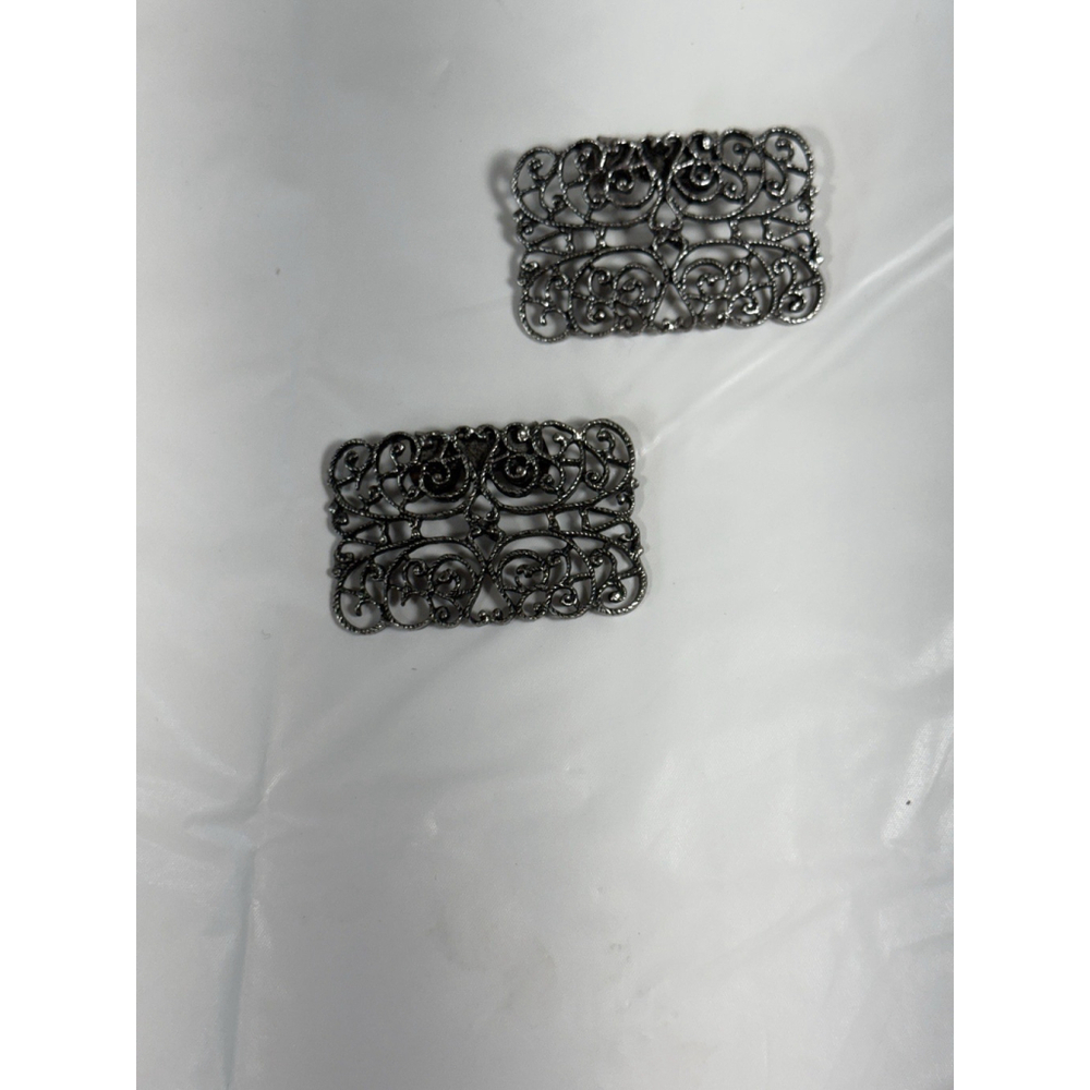 Musi Vintage Ornate Metal Shoe Clips
